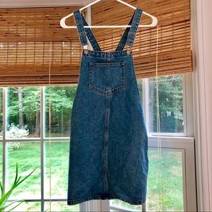 Topshop Moto Denim Pinafore Dress